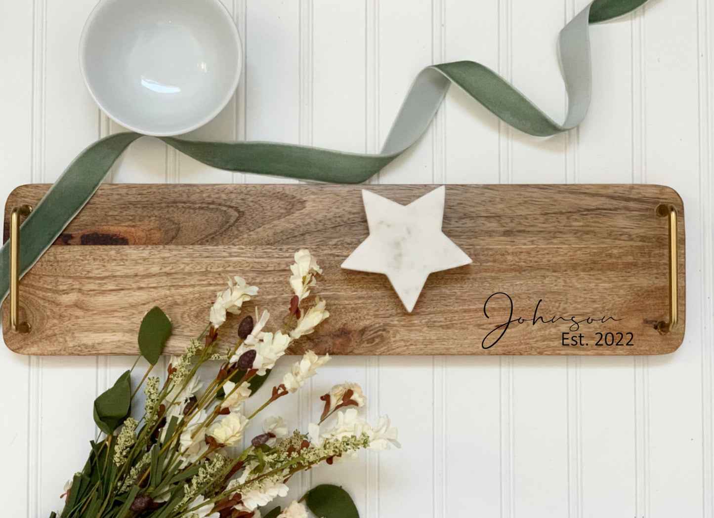 Mango Wood Serving Tray - Personalized