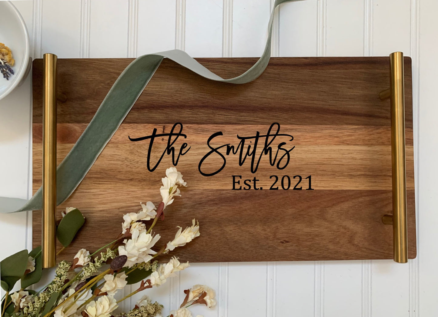 Acacia Wood Serving Tray - Personalized