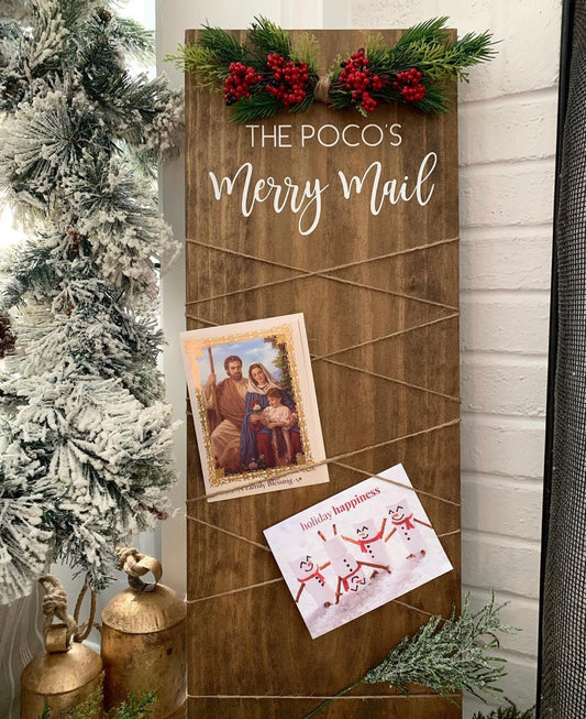 Holiday Card Holder, Merry Mail