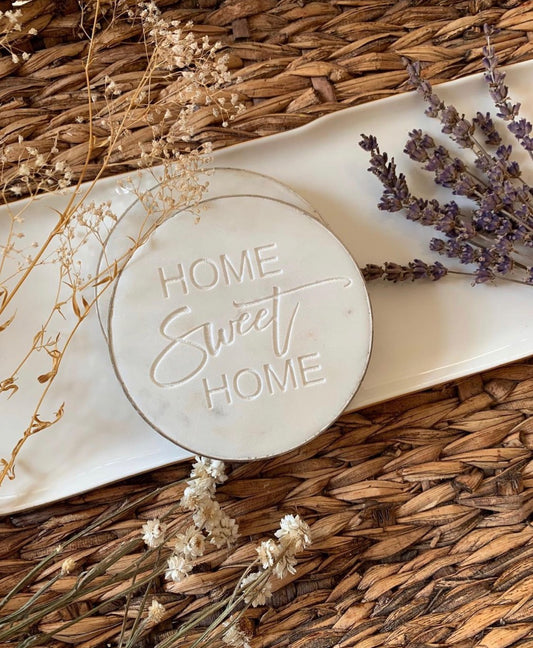 Marble and Silver coasters