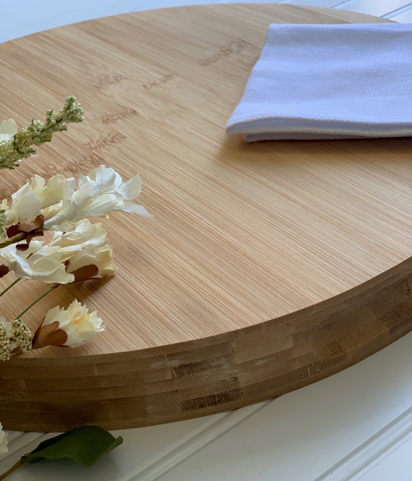 Round Bamboo Butcher Block - Personalized