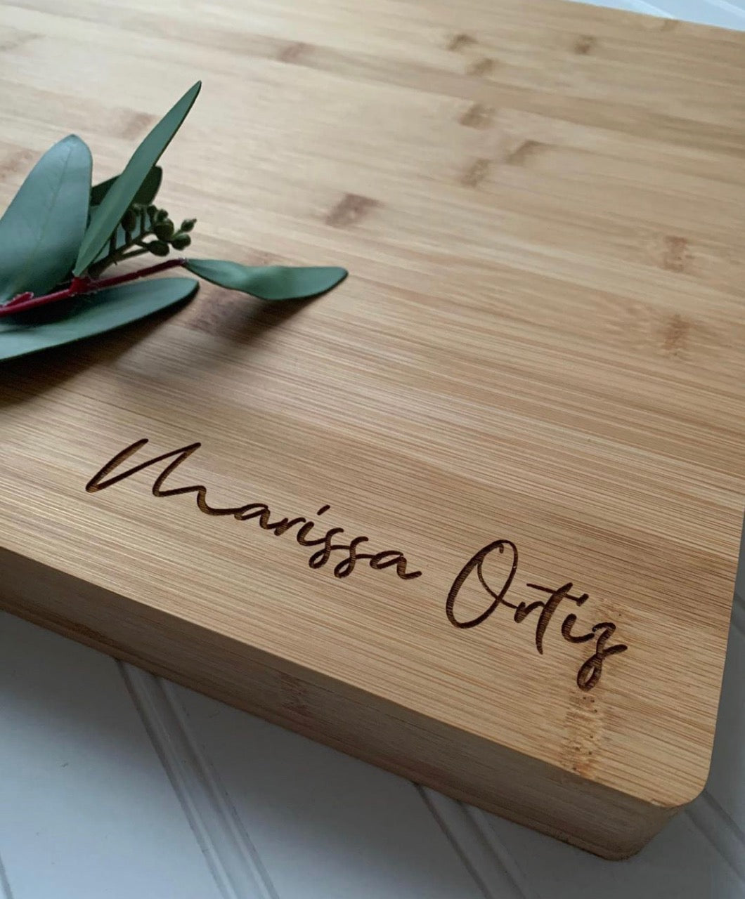Bamboo Wood Butcher Block - Personalized