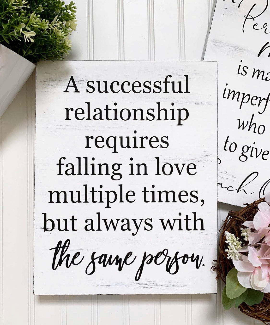 "A successful relationship.." Sign