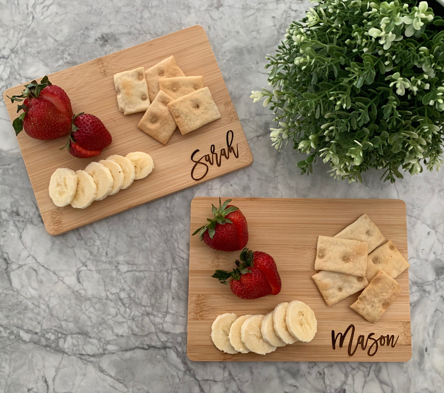 Personalized Bamboo Mini Cutting Board - Snack Boards