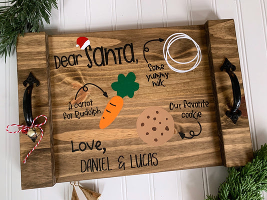 Santa Tray, Christmas cookies and milk tray