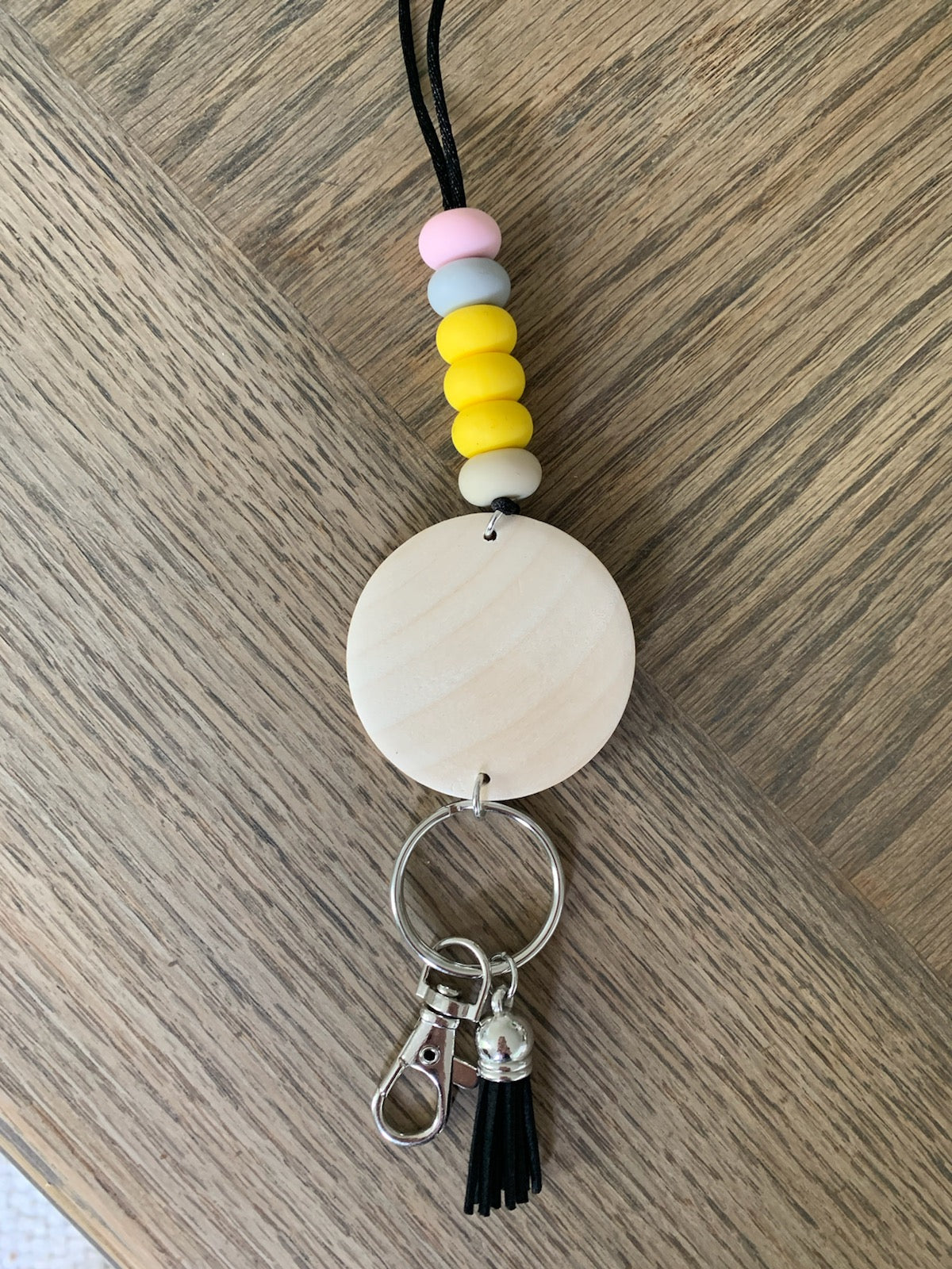 18in Lanyard with personalized wood disc