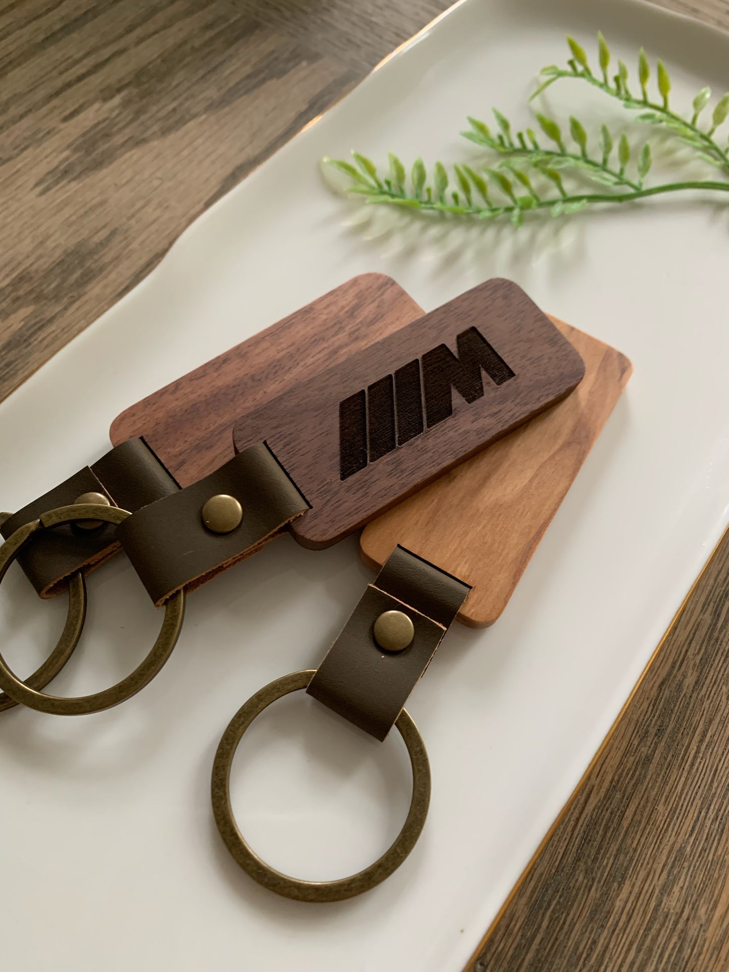 Personalized Wood Engraved Keychain