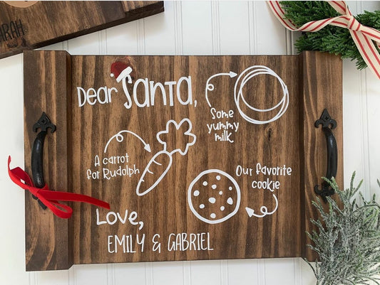 Santa Tray, Christmas cookies and milk tray