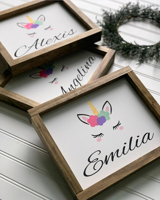 Unicorn name sign